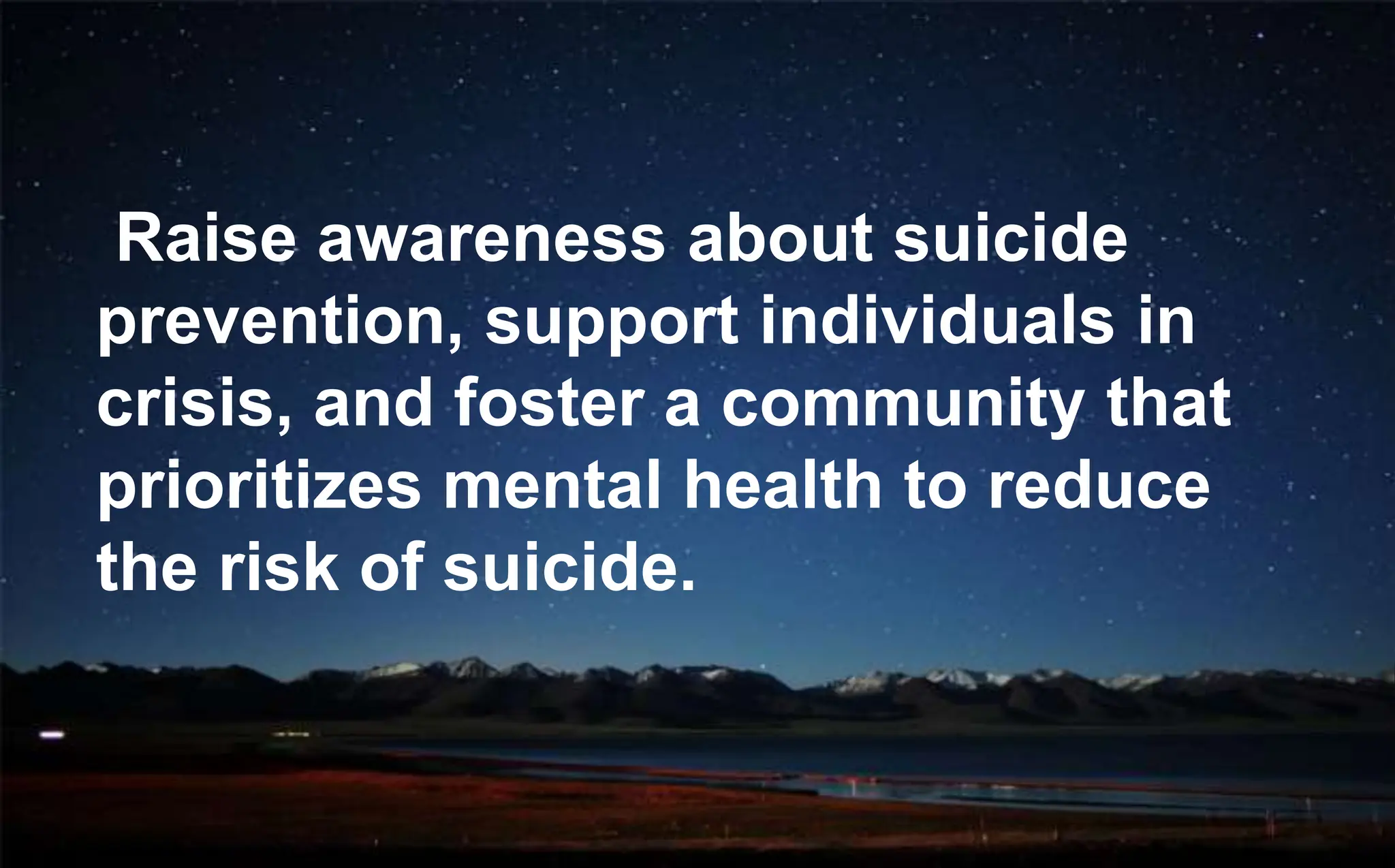 Suicide awareness and Prevention Presentation .pptx