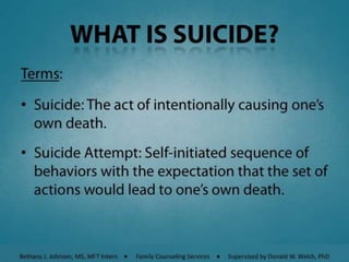 Suicide...