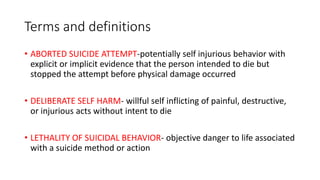 Suicide – risk assessment and management.pptx