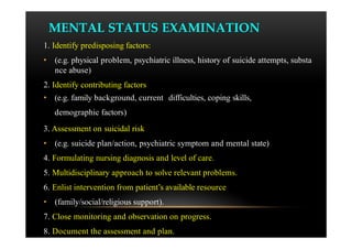 Suicide risk assessment and prevention: nursing management | PDF