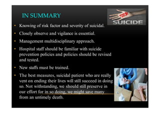Suicide risk assessment and prevention: nursing management | PDF