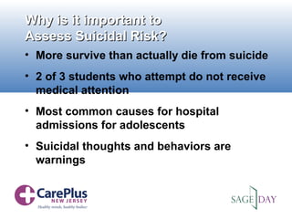 Suicide risk assessment webinar slides | PPT