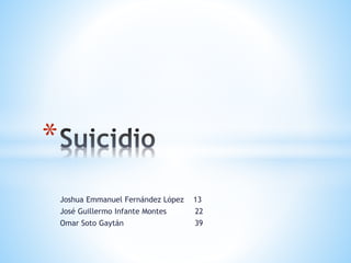Suicidio (Presentacion de etica)