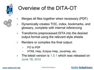 Overview of the DITA Open Toolkit | PPTX