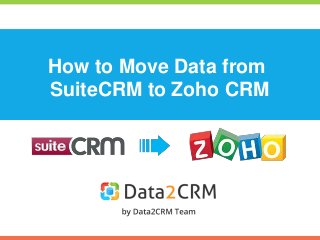 How to Move Data from 
SuiteCRM to Zoho CRM 
 