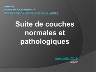 Suite de couches
  normales et
 pathologiques

          www.medtizi.123.fr
                     espoir
 