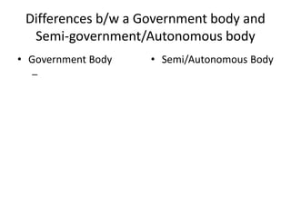 Suits by and against semi government & autonomous bodies | PPTX