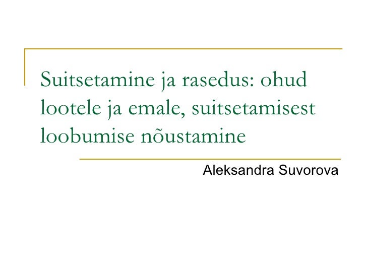 Suitsetamine ja rasedus
