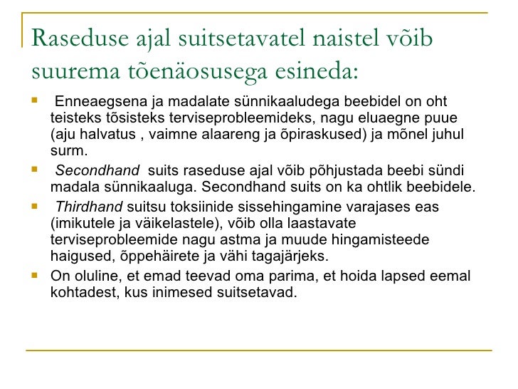 Suitsetamine ja rasedus
