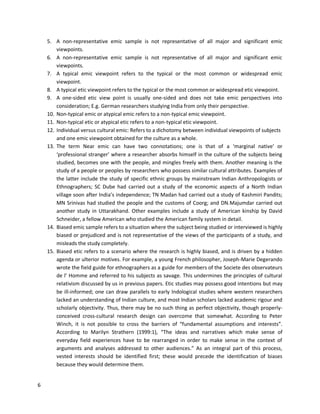 Emic Perspective Example Sujay Rao Mandavilli Internalizing Cross-Cultural Research Design in ...