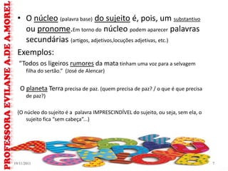 Sujeito e predicado | PPTX