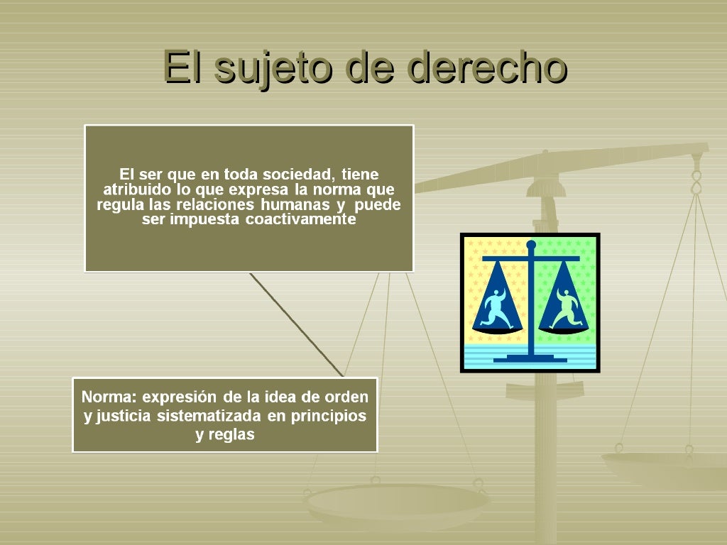 Sujeto De Derecho