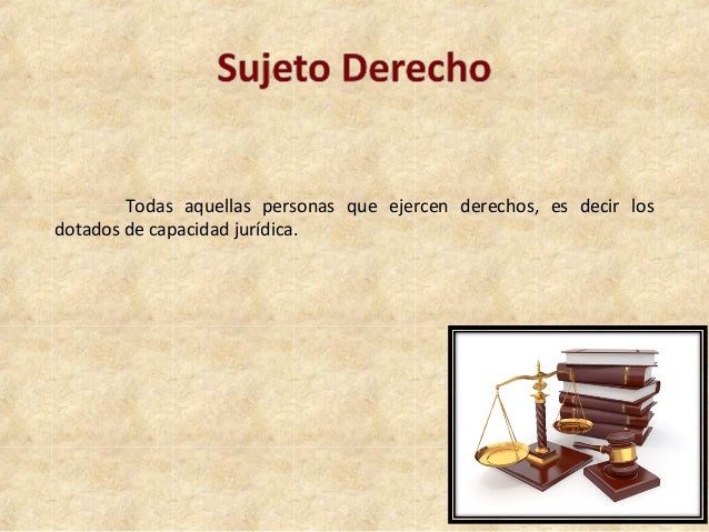 Sujeto de derecho