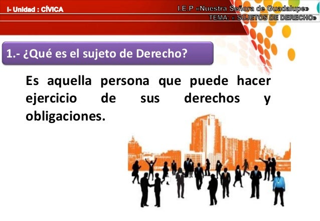 Sujeto de derecho