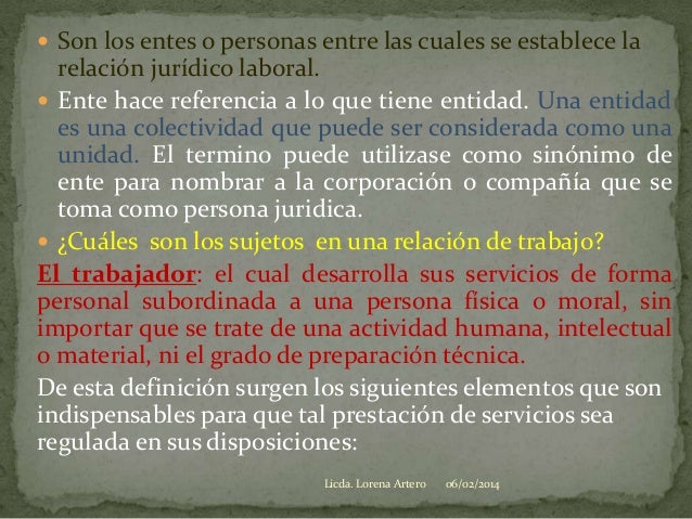 Sujetos del derecho laboral