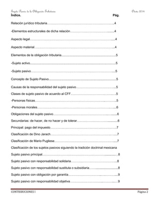 Sujetos pasivos de la obligacion tributaria | PDF