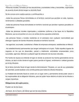 Sujetos pasivos de la obligacion tributaria | PDF