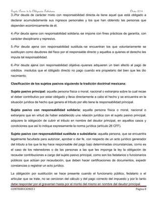 Sujetos pasivos de la obligacion tributaria | PDF