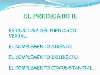 Sujeto y predicado | PPT