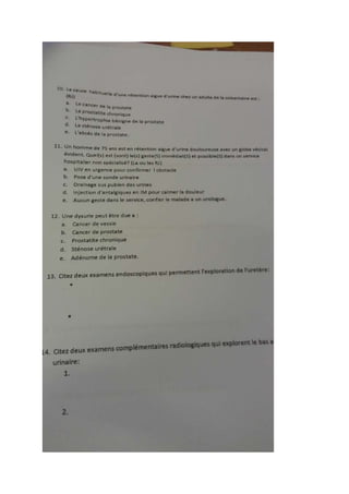 Sujet urologie tizi
