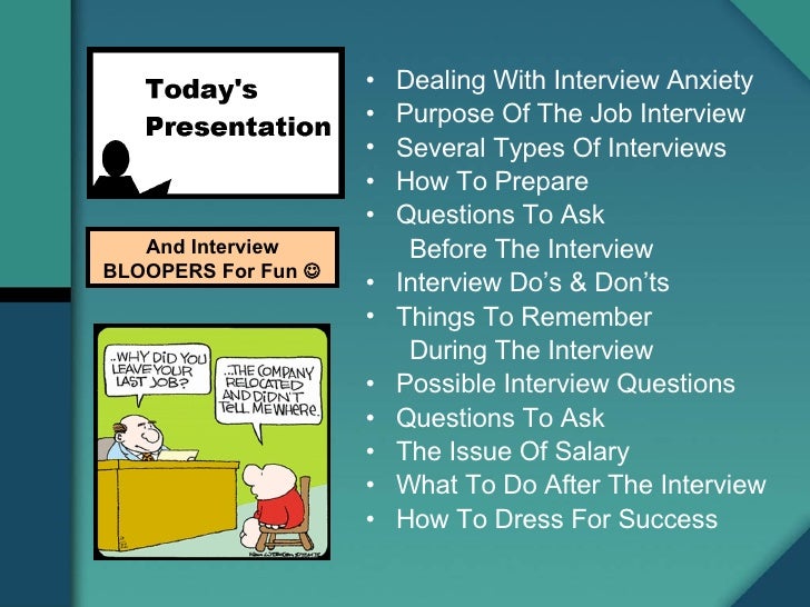 what to do in job interview