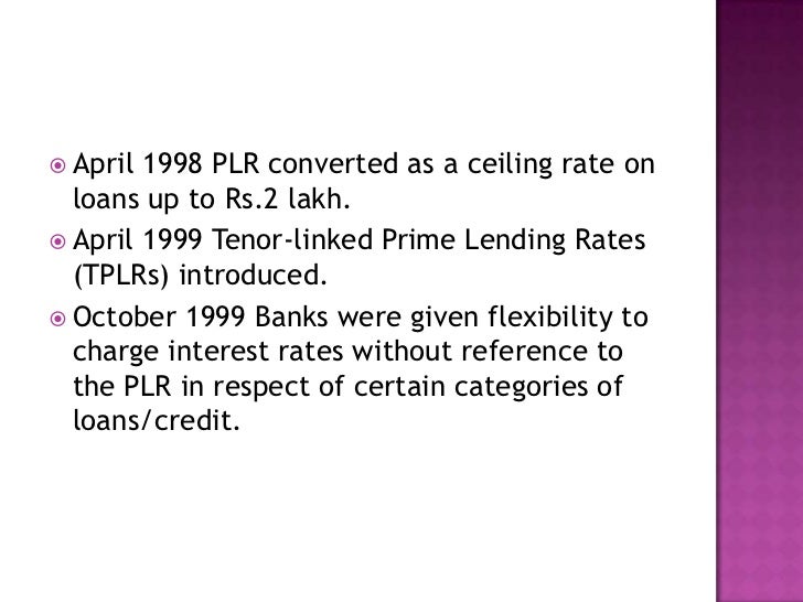 PRIME LENDING RATE