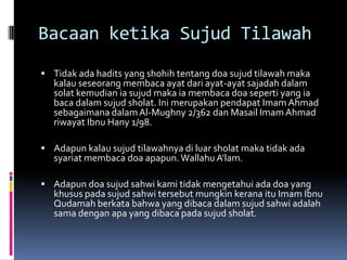 Sujud sejadah doa Bacaan Sujud