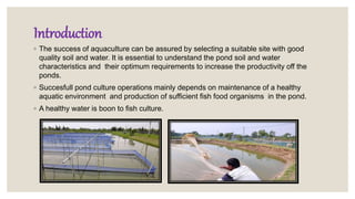Soil and water quality mangement for sustainable aquaculture.pptx