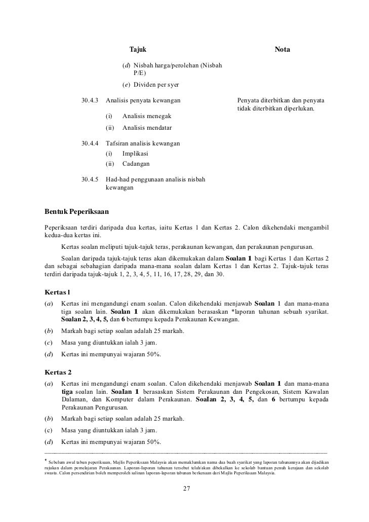 Contoh Soalan Analisis Penyata Kewangan - Malacca c