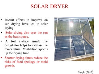 Drying and dehydration of fruit crops | PPTX