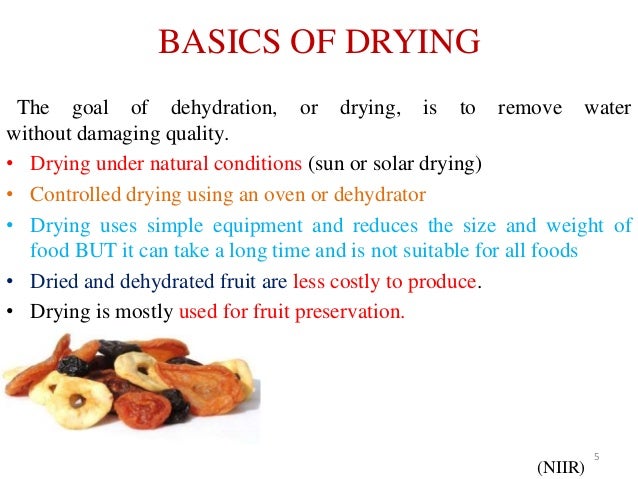Drying And Dehydration Of Fruit Crops