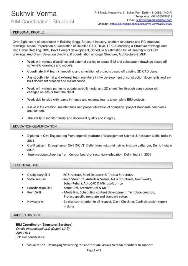 bim coordinator structural services