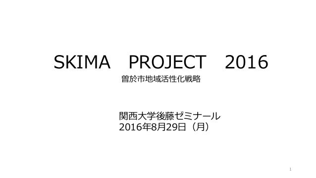 Skima Project 2016