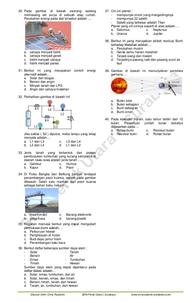 Sukses ujian nasional ipa sd paket 3 2013