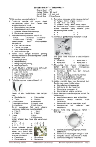 Sukses un ipa 2011 2012 paket 1