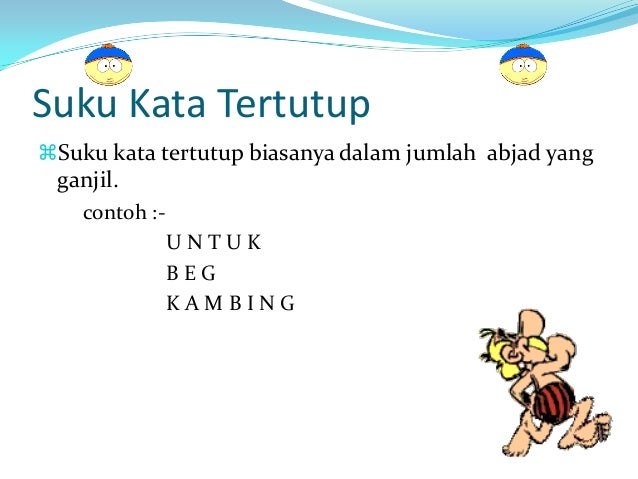 Suku kata-terbuka-tertutup KLS