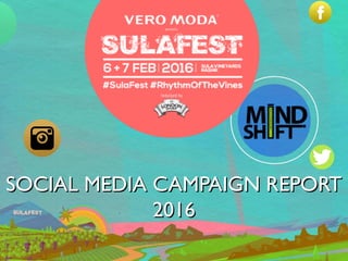 SOCIAL MEDIA CAMPAIGN REPORTSOCIAL MEDIA CAMPAIGN REPORT
20162016
 
