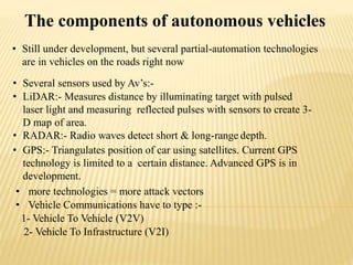 Data Privacy and Security in Autonomous Vehicles | PPTX