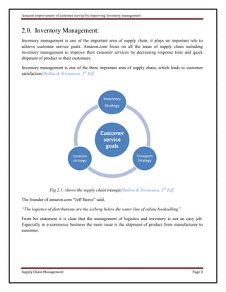 Case study: Amazon improvement of customer service | DOCX