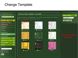 Change Template Only 9 templates available 