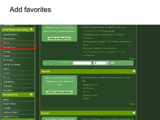 Add favorites 