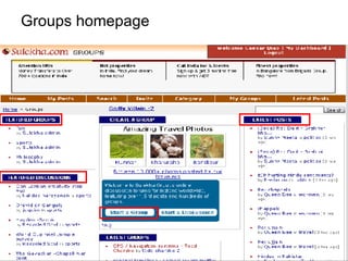 Groups homepage 