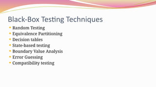 white box and black box testing in software engineering | PPTX