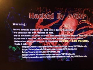 Sony	
  Pictures	
  Hack	
  -­‐	
  Kasım
 