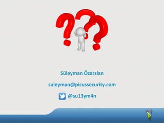 Süleyman	
  Özarslan
suleyman@picussecurity.com
@su13ym4n
 