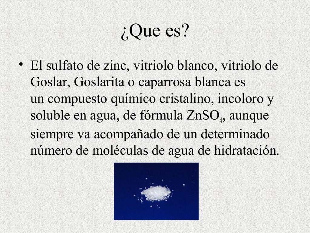 Sulfato de zinc