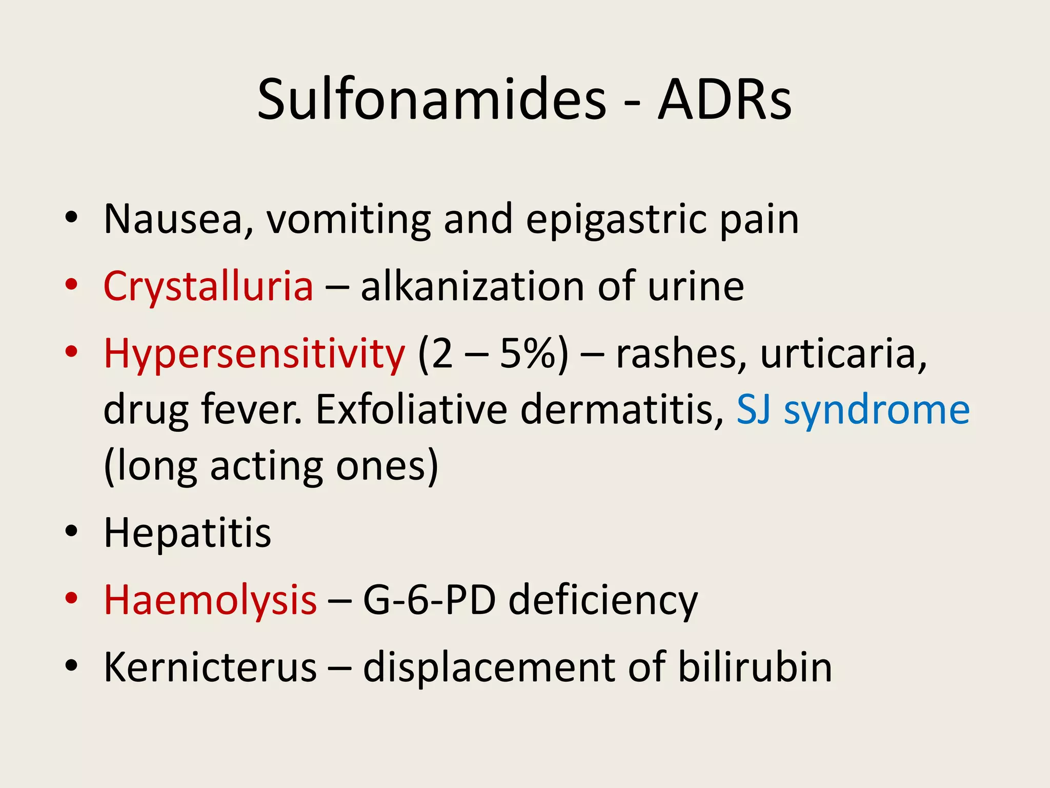 Sulfonamides and cotrimoxazole - drdhriti | PPTX