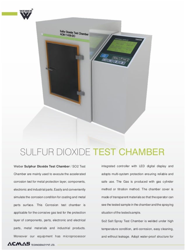 Sulfur dioxidetestchamber