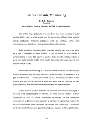 Sulfur dioxide monitoring | PDF
