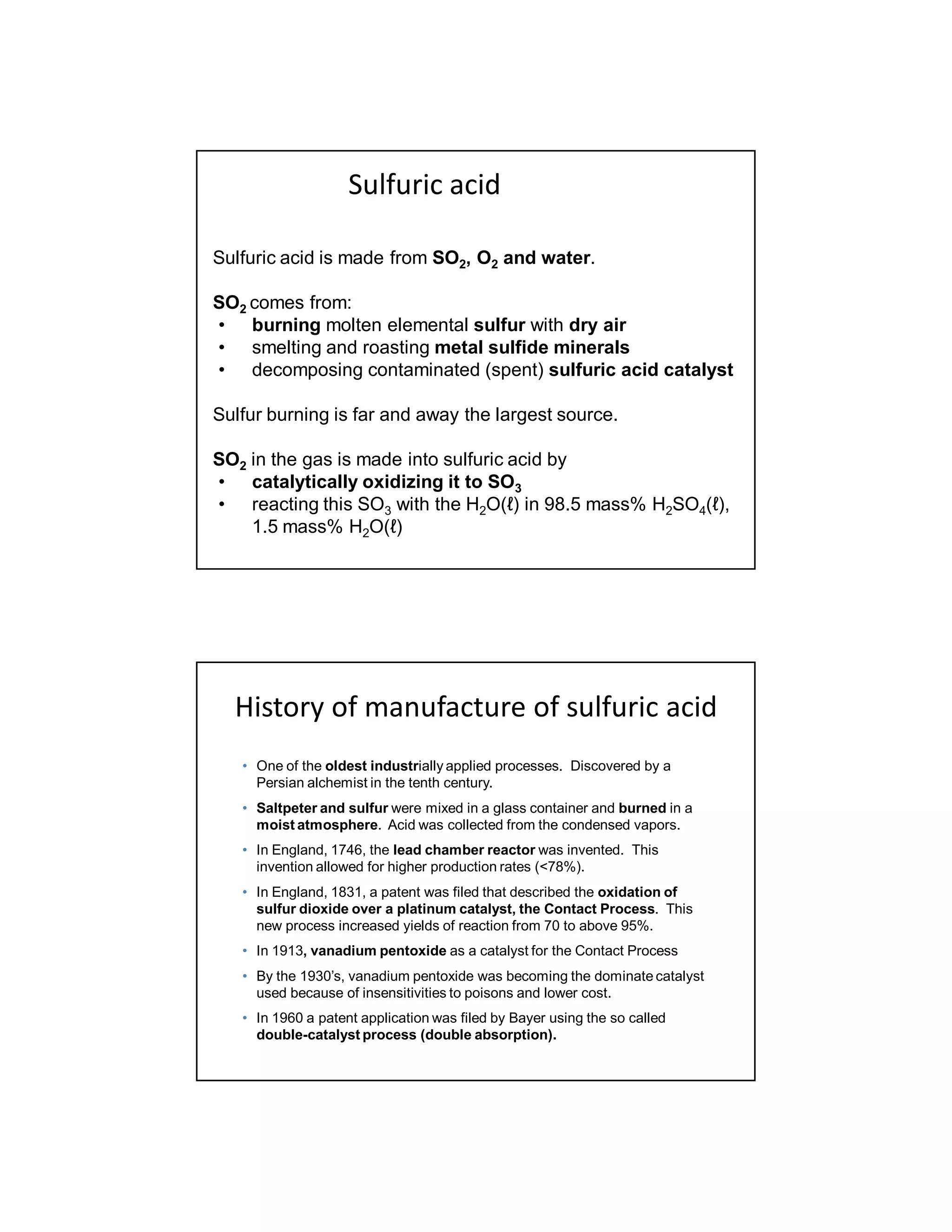 Sulfuric acid Industries | PDF